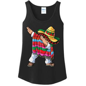 Dabbing Mexican Poncho Cinco De Mayo Boys Men Sombrero Dab Ladies Essential Tank