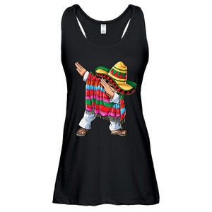 Dabbing Mexican Poncho Cinco De Mayo Boys Men Sombrero Dab Ladies Essential Flowy Tank