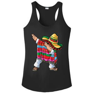 Dabbing Mexican Poncho Cinco De Mayo Boys Men Sombrero Dab Ladies PosiCharge Competitor Racerback Tank