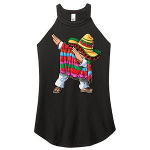 Dabbing Mexican Poncho Cinco De Mayo Boys Men Sombrero Dab Women's Perfect Tri Rocker Tank