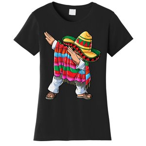 Dabbing Mexican Poncho Cinco De Mayo Boys Men Sombrero Dab Women's T-Shirt