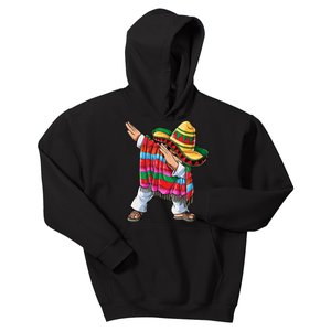 Dabbing Mexican Poncho Cinco De Mayo Boys Men Sombrero Dab Kids Hoodie