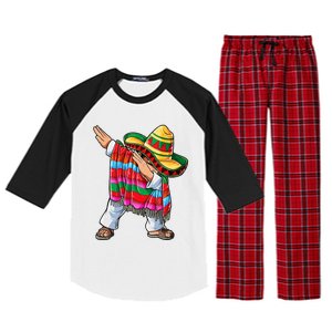 Dabbing Mexican Poncho Cinco De Mayo Raglan Sleeve Pajama Set