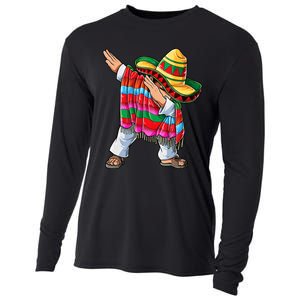 Dabbing Mexican Poncho Cinco De Mayo Cooling Performance Long Sleeve Crew