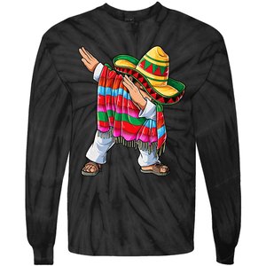 Dabbing Mexican Poncho Cinco De Mayo Tie-Dye Long Sleeve Shirt