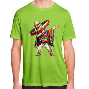 Dabbing Mexican Poncho Cinco De Mayo Mexican Boy Dabbing Poncho Adult ChromaSoft Performance T-Shirt