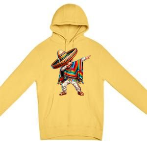 Dabbing Mexican Poncho Cinco De Mayo Mexican Boy Dabbing Poncho Premium Pullover Hoodie