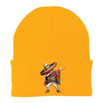 Dabbing Mexican Poncho Cinco De Mayo Mexican Boy Dabbing Poncho Knit Cap Winter Beanie