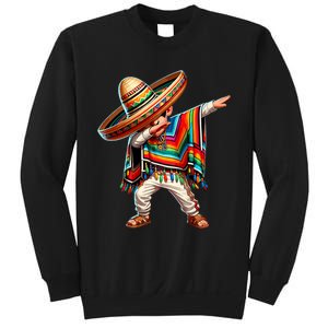 Dabbing Mexican Poncho Cinco De Mayo Mexican Boy Dabbing Poncho Sweatshirt