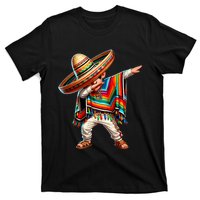 Dabbing Mexican Poncho Cinco De Mayo Mexican Boy Dabbing Poncho T-Shirt