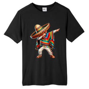 Dabbing Mexican Poncho Cinco De Mayo Mexican Boy Dabbing Poncho Tall Fusion ChromaSoft Performance T-Shirt