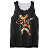 Dabbing Mexican Poncho Cinco De Mayo Mexican Boy Dabbing Poncho Mesh Reversible Basketball Jersey Tank