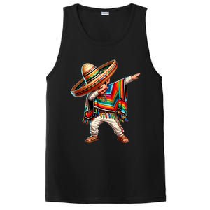 Dabbing Mexican Poncho Cinco De Mayo Mexican Boy Dabbing Poncho PosiCharge Competitor Tank