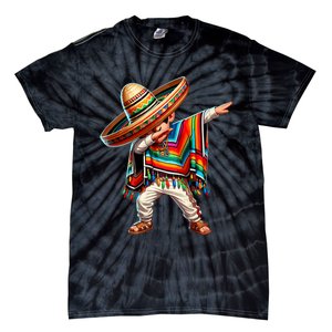 Dabbing Mexican Poncho Cinco De Mayo Mexican Boy Dabbing Poncho Tie-Dye T-Shirt