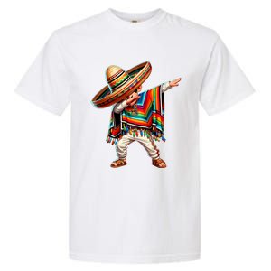 Dabbing Mexican Poncho Cinco De Mayo Mexican Boy Dabbing Poncho Garment-Dyed Heavyweight T-Shirt