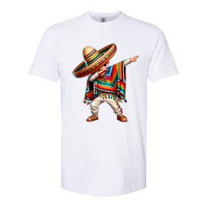 Dabbing Mexican Poncho Cinco De Mayo Mexican Boy Dabbing Poncho Softstyle CVC T-Shirt