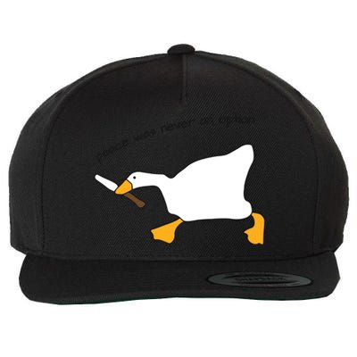 Duck Murder Peace Was Never An Option Wool Snapback Cap