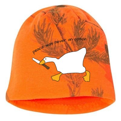 Duck Murder Peace Was Never An Option Kati - Camo Knit Beanie