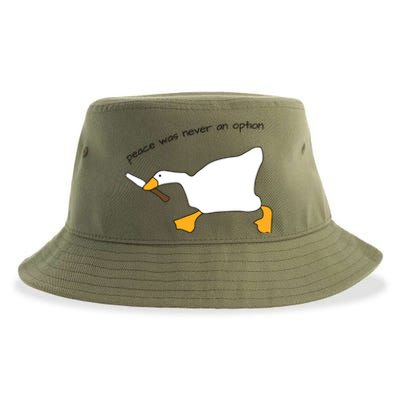 Duck Murder Peace Was Never An Option Sustainable Bucket Hat