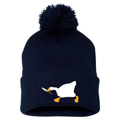 Duck Murder Peace Was Never An Option Pom Pom 12in Knit Beanie