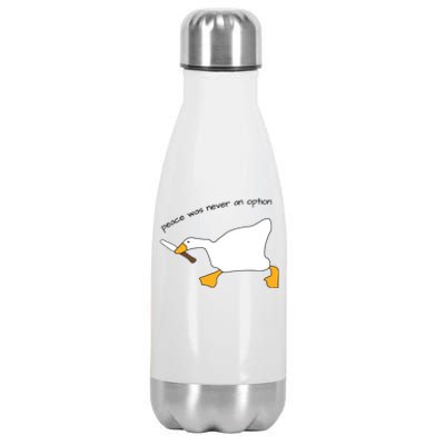 Duck Murder Peace Was Never An Option Stainless Steel Insulated Water Bottle