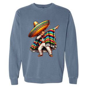 Dabbing Mexican Poncho Cinco De Mayo Garment-Dyed Sweatshirt