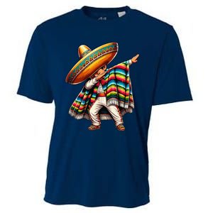 Dabbing Mexican Poncho Cinco De Mayo Cooling Performance Crew T-Shirt