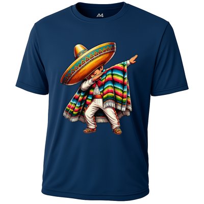 Dabbing Mexican Poncho Cinco De Mayo Performance Shirt