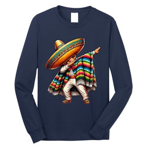 Dabbing Mexican Poncho Cinco De Mayo Long Sleeve Shirt