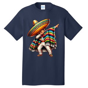 Dabbing Mexican Poncho Cinco De Mayo Tall T-Shirt