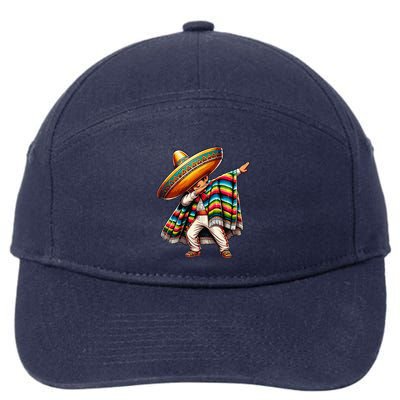 Dabbing Mexican Poncho Cinco De Mayo 7-Panel Snapback Hat