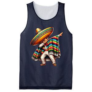 Dabbing Mexican Poncho Cinco De Mayo Mesh Reversible Basketball Jersey Tank