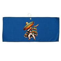 Dabbing Mexican Poncho Cinco De Mayo Large Microfiber Waffle Golf Towel