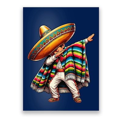 Dabbing Mexican Poncho Cinco De Mayo Poster