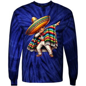 Dabbing Mexican Poncho Cinco De Mayo Tie-Dye Long Sleeve Shirt