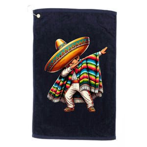 Dabbing Mexican Poncho Cinco De Mayo Platinum Collection Golf Towel