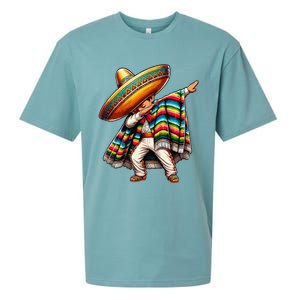 Dabbing Mexican Poncho Cinco De Mayo Sueded Cloud Jersey T-Shirt