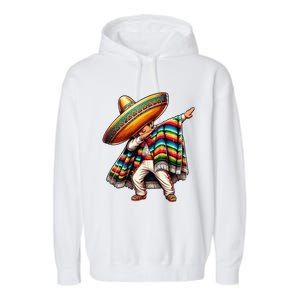 Dabbing Mexican Poncho Cinco De Mayo Garment-Dyed Fleece Hoodie