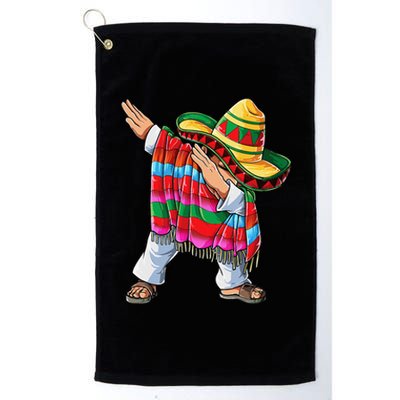 Dabbing Mexican Poncho Cinco De Mayo Short Sleeve Sombrero Dab Platinum Collection Golf Towel