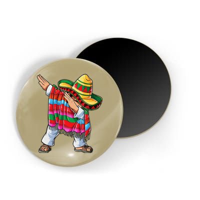 Dabbing Mexican Poncho Cinco De Mayo Short Sleeve Sombrero Dab Magnet