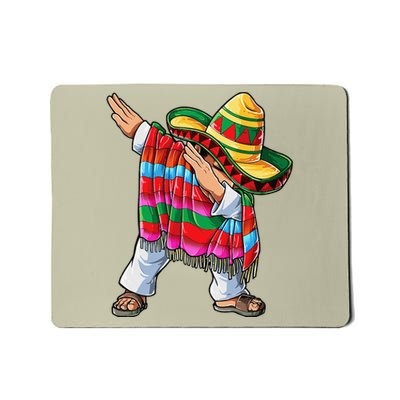 Dabbing Mexican Poncho Cinco De Mayo Short Sleeve Sombrero Dab Mousepad