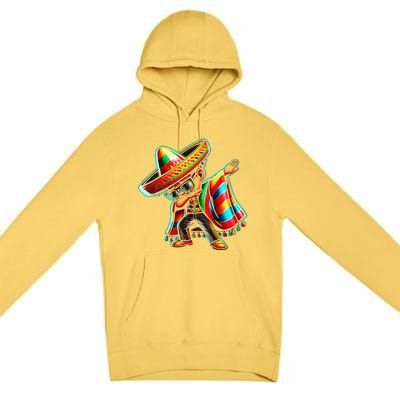 Dabbing Mexican Poncho Cinco De Mayo Premium Pullover Hoodie