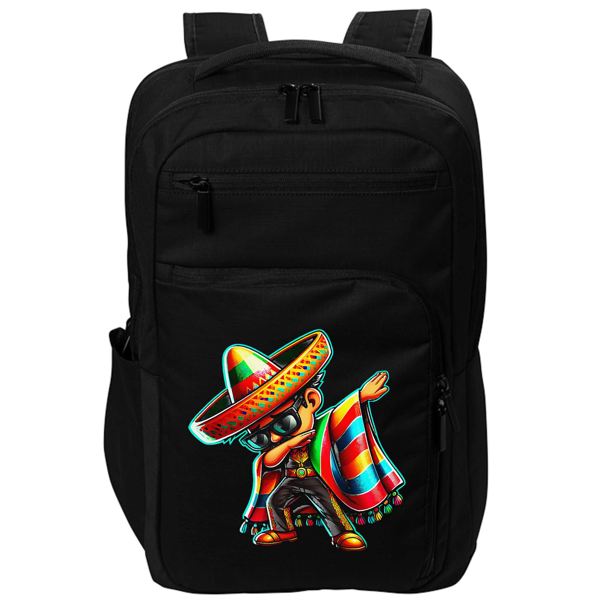 Dabbing Mexican Poncho Cinco De Mayo Impact Tech Backpack