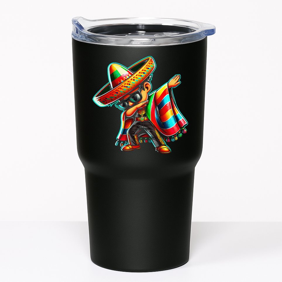 Dabbing Mexican Poncho Cinco De Mayo Tumbler