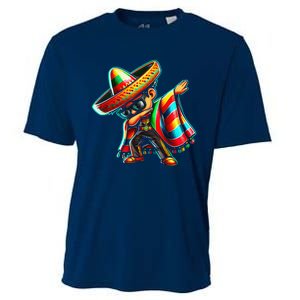 Dabbing Mexican Poncho Cinco De Mayo Cooling Performance Crew T-Shirt