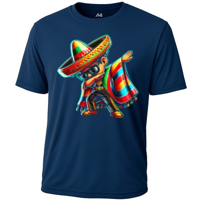 Dabbing Mexican Poncho Cinco De Mayo Performance Shirt