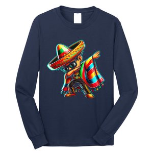 Dabbing Mexican Poncho Cinco De Mayo Long Sleeve Shirt