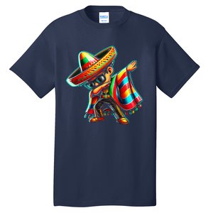 Dabbing Mexican Poncho Cinco De Mayo Tall T-Shirt