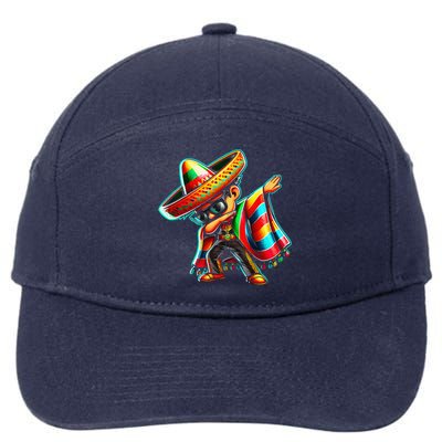 Dabbing Mexican Poncho Cinco De Mayo 7-Panel Snapback Hat