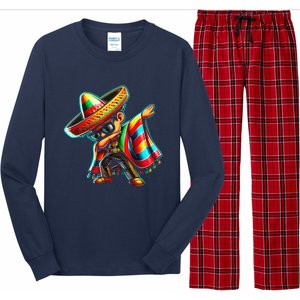 Dabbing Mexican Poncho Cinco De Mayo Long Sleeve Pajama Set